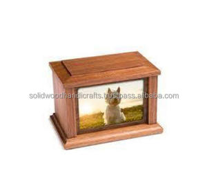 Cadre photo pour animaux de compagnie, urnes en bois, urnes commémoratives de crémation faites à la main, de haute qualité - Product Image 1