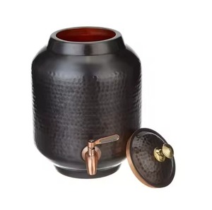 High Grade Copper Water <b>Dispenser</b> Storage Container with Tap for <b>Drinking</b> Water Ideal for Kitchen Restaurant and Catering Use - Product Image 1