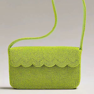 Handmade Seed Beads Embroidered Handbag With <b>Boho</b> Floral Design Pattern Custom Beaded Shoulder <b>Bag</b> With Colorful Tassels - Product Image 1