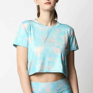 T-shirt femme 100% coton personnalisé tie-dye, débardeurs femme grande taille, vêtements décontractés, t-shirts oversize femme - Product Image 5