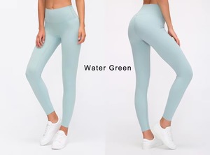 Leggings de Spandex/Nylon Transpirables de Alta Calidad Personalizados para Mujer |   Pantalones de yoga y gimnasio de cintura elástica y largo completo |   OEM/ODM - Product Image 2