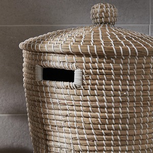 Seagrass <b>white</b> Polyester <b>Basket</b> Laundry Handmade <b>Storage</b> <b>Basket</b> Wholesale eco-friendly Made in Viet Nam - Product Image 5