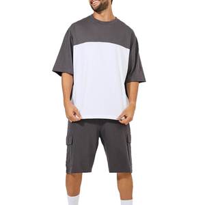 Conjunto Deportivo de 2 Piezas para Hombre, Transpirable, 100% Algodón, Invierno, Camisetas de Manga Corta y Pantalones Cortos, Estilo Casual - Product Image 1