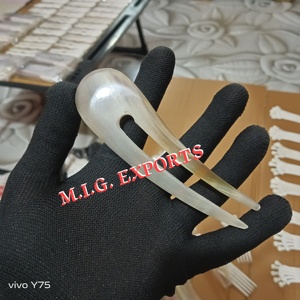 Buffalo Natural Horn <b>Pin</b> or Stick or Hair fork light brown color A horn hair <b>pin</b> (or hair fork) is a sustainable, durable access - Product Image 2