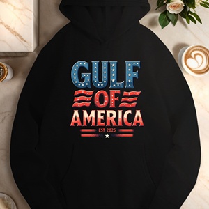 Gulf of America EST 2025เสื้อมีฮู้ดพิมพ์ลายลำลองของผู้หญิง - Product Image 2