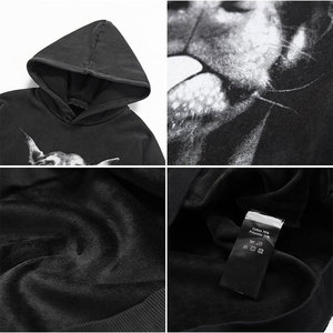 Sudadera con Capucha de Alta Calidad, Lavado Ácido Personalizado, 100% Algodón, Hombros Caídos, Logotipos Impresos, Unisex, OEM - Product Image 4
