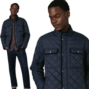 Latest Men's Quilted Puffer <b>Jacket</b> Men Outdoor Clothing <b>Warm</b> Padded Winter Coat Fashion Streetwear Custom Printing Private Label - Product Image 2