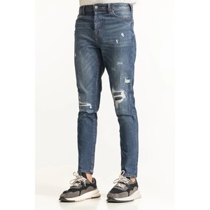 Jean en denim délavé respirant de qualité supérieure pour homme, coupe droite taille mi-haute, tissu extensible confortable, personnalisable ODM - Product Image 5