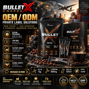 Café Instantáneo Amargo para Dieta Keto, MCT, Bajo en Azúcar, Control de Peso, Premezcla Funcional, OEM, Marca Privada, Malasia - Product Image 1