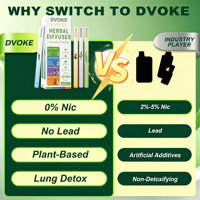 Dvoke Grapefruit - Difusor de Hierbas en Formato de Bolígrafo, Inhalador Eléctrico sin Nicotina con Sabor, Dispositivo de Refresco Oral para Aliviar el Estrés