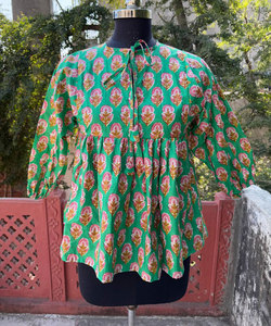 Robe tunique en coton imprimé décontractée à col rond pour femmes, robe courte élégante d'été - Product Image 4