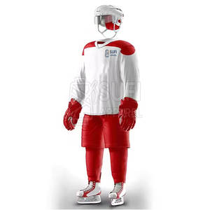 Comfortable Fit Ice Hockey Uniform with Team Details for Men Adults Light Breathable Eco-Friendly Polyester Fabric for <b>Game</b> Day - Product Image 4