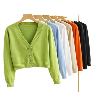 Pull tricoté décontracté d'hiver pour femme, couleur unie, manches longues, anti-boulochage, vente chaude - Product Image 1