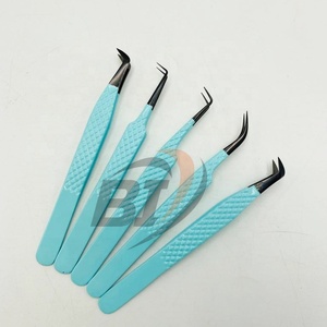 Pinzas de extensión de pestañas de Color personalizadas de alta calidad probadas a mano al por mayor tipo de punta puntiaguda de acero inoxidable sostenible - Product Image 3