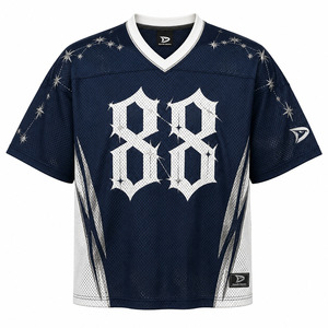 เสื้อกีฬาตาข่ายขนาดใหญ่สำหรับผู้ชาย Deep Y2K Retro Sportswear 88 เสื้อโพลีเอสเตอร์ระบายอากาศได้ดี - Product Image 2