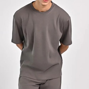 T-shirts formels en maille pour hommes, mélange polyester/coton, couleur unie, logo personnalisé, impression sérigraphique, manches courtes, col roulé - Product Image 4