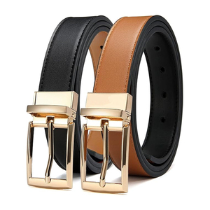 Cinturones de Vestir Casuales de Cuero para Hombre, Personalizables Directo de Fábrica, Hebilla de Acero, Logotipo Personalizado, Cinturón de Vestir Duradero y Ligero - Product Image 4