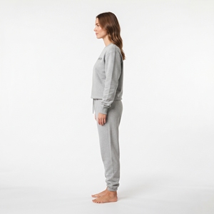 Women's Cotton Crewneck Sweatshirt and <b>Joggers</b> <b>Matching</b> <b>Set</b> Casual Streetwear Athletic Two Piece Sportswear Outfit Tracksuit - Product Image 4