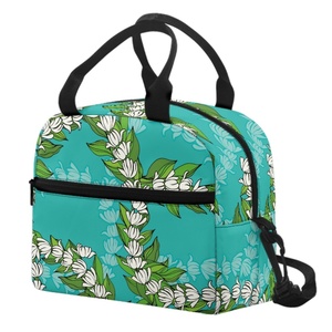 Bolsa de Almuerzo con Estampado de Hojas de Maile Hawaianas para Niños, Impresión Bajo Demanda, Envío Directo, Bolsa de Comida Espaciosa, Elegante, a Prueba de Fugas, Bolsa de Picnic Infantil - Product Image 2
