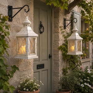 Farol de Hierro Premium para Decoración Navideña de Exterior, Elegante Portavelas de Metal Hecho a Mano con Cubierta de Vidrio para Eventos en el Hogar - Product Image 5