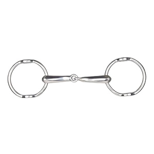 1pc Bit, Stainless Steel <b>Equestrian</b> Snaffle Bit, Flexible and Reversible with a Seamless Connection, an Essential <b>Equestrian</b> - Product Image 1