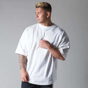 T-shirt en coton épais et lourd de haute qualité pour hommes, 240 g/m², uni, surdimensionné, imprimé sérigraphié, délavé à l'acide, vente en gros - Product Image 2