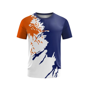 T-shirts de sport surdimensionnés pour hommes, respirants, pour la course à pied et l'entraînement de tennis, 100 % polyester, logo frontal, séchage rapide, col rond, manches courtes - Product Image 1
