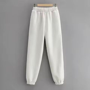 Pantalon de survêtement en molleton pour homme, taille élastique, poches latérales, décontracté, automne, mi-lourd, tricoté, gris, noir, marron - Product Image 4