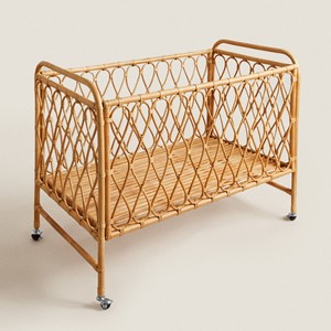 Cuna de bebé de ratán resistente, estilo boho-chic para habitación infantil, precio de fábrica, cuna de mimbre tejida. - Product Image 4