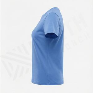 T-shirt pour femmes, coupe décontractée, écologique, col rond confortable, à porter tous les jours, vente en gros, couleur personnalisée, vêtements doux - Product Image 3