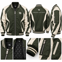 Veste bomber en toile à col montant pour homme, tendance streetwear, imperméable, coupe-vent, respirante et écologique, en promotion pour l'hiver