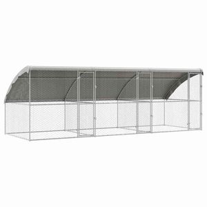Cage pour chien en acier, ensemble de 3 pièces, 19,69 x 6,56 x 6,56 pieds, couleur argent - Product Image 2
