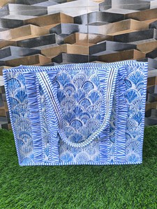 Handmade Floral Cotton Quilted Bohemian Fashion Two-<b>Strap</b> Open Closure Tote Bag for Women Travel <b>Shoulder</b> - Product Image 3