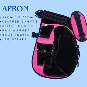 Kit de herramientas de cuero para herrador con gancho de latón de lazo grande negro, cortador de pezuñas arcoíris y verde, y cepillo. - Product Image 3