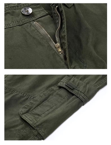 Pantalon cargo ample pour homme avec logo personnalisé de haute qualité, coupe droite, multi-poches, streetwear, respirant et léger - Product Image 3