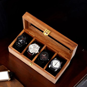 Caja Organizadora de Relojes de Madera con Ventana de Vidrio, Estuche de Madera para Guardar 12 Relojes de AYAANS - Product Image 1