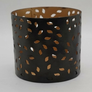 Petite Metal Votive <b>Candle</b> Holder Glowing Leaf Design 3 inch Votive Holders - Product Image 2