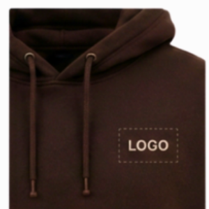 เสื้อสเวตเชิ้ตมีฮู้ดสีน้ำตาลสำหรับผู้ชาย สวมใส่สบายๆ สีพื้น พร้อมพิมพ์หมายเลขด้านหลัง ทรงปกติ วัสดุผ้าฟลีซ สไตล์ฤดูใบไม้ร่วง - Product Image 5