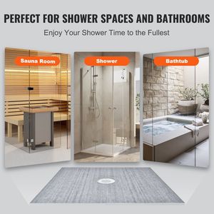 Kit Moderno per Doccia in PVC 183x183cm con Flangia Centrale da 2 pollici, Griglia in Acciaio Inox da 4 pollici, Membrana Impermeabile e Flangia Centrale in PVC da 2 pollici - Product Image 6