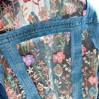 Chaquetas de mezclilla góticas de algodón transpirable con relieve para mujer OEM 2026, con botones, estilo urbano ecológico, fabricadas en Pakistán