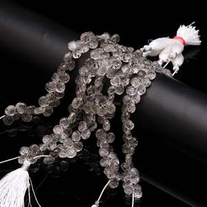 ลูกปัดหินควอตซ์ลายจุดธรรมชาติแกะสลักจากเปลือกหอยเจาะรูด้านข้างขนาด 9-10 มม. ลูกปัดควอตซ์ลายจุดแกะสลักด้วยมือสำหรับทำเครื่องประดับขายส่ง - Product Image 4