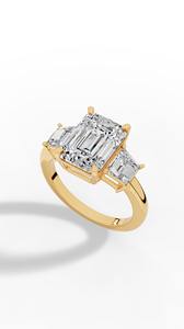 Anillo de Diamantes Cultivados en Laboratorio con Corte Esmeralda y Baguette, Oro de 18K, Precio Inmejorable, Proveedor de Joyería Fina al por Mayor OEM - Product Image 2