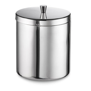 Matte Black Ice Bucket With Lid Scoop <b>T</b>-<b>Bar</b> <b>Handle</b> Double Wall Insulated Wine Cooler For Modern <b>Bar</b> Hotel Home - Product Image 3