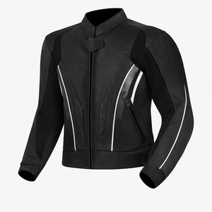 Chaqueta de Motociclismo para Hombre, Modelo GSX, de Cuero, Impermeable, de Secado Rápido, con Protección de Nivel 2 CE, para Pista y Carreras, con Protección Antivuelco - Product Image 1