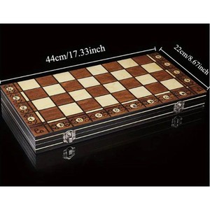 Acacia Wood 3-in-1 Chess Checkers <b>Backgammon</b> <b>Set</b> Wholesale | Handcrafted Board Game - Product Image 2