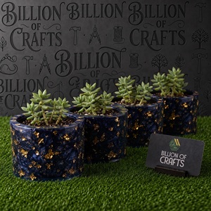 Pot de fleurs en résine bleu marine, jardinière décorative en résine, pot de plantes d'intérieur et d'extérieur, décoration pour la maison et le jardin - Product Image 3