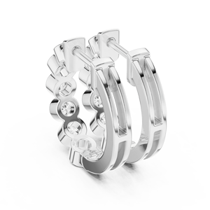 Aros con bisel de diamantes de laboratorio de corte redondo, 1.32 quilates, oro amarillo, aretes minimalistas para novia, regalo de aniversario de boda, oro de 9K, 14K, 18K - Product Image 6