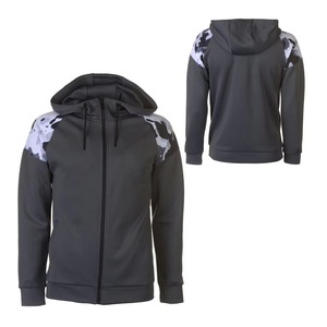 Sweat à capuche décontracté pour homme, style sportswear, couleur unie, fabriqué en polyester/coton, teinture unie, en vente - Product Image 1