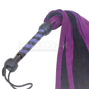 Leather <b>Flogger</b> Soft Leather Design Flexible Strips Durable Grip Leather <b>Flogger</b> Easy Handling Use - Product Image 2
