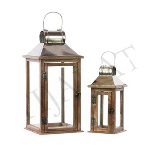 Lanterne à bougie en métal tendance pour la décoration extérieure et intérieure, idéale pour les mariages et les jardins, avec logo personnalisé, écologique et faite à la main - Product Image 1